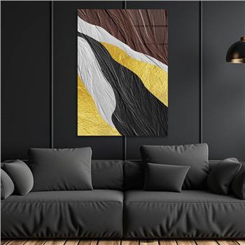 Dikey Sanat Temalı Cam Tablo 380