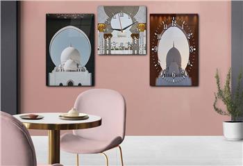 Ensemble de Tableaux et d’horloge 2 pièce sur le thème religieux