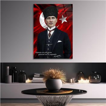 Dikey VatanTemalı Cam Tablo 288