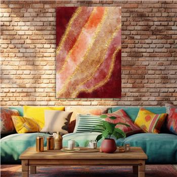 Dikey Sanat Temalı Cam Tablo 570