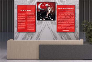 Nation Thematisches 2-teiliges bedrucktes Glas und Uhrenset