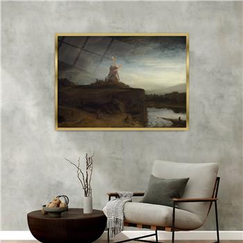 Aluminium Omlijste Natuur Thema Geharde Glasschilderij 077