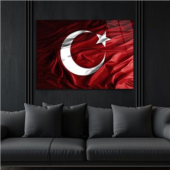 Yatay VatanTemalı Cam Tablo 107