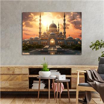 Yatay Dini Temalı Cam Tablo 203