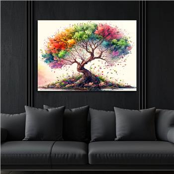 Yatay DoğaTemalı Cam Tablo 409