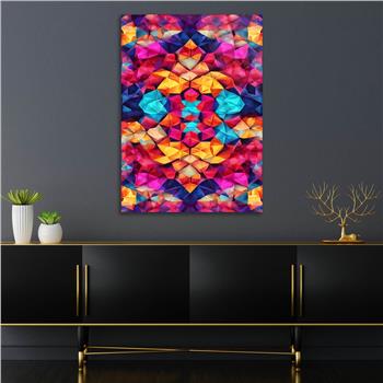 Dikey Sanat Temalı Cam Tablo 515