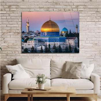 Yatay Dini Temalı Cam Tablo 184