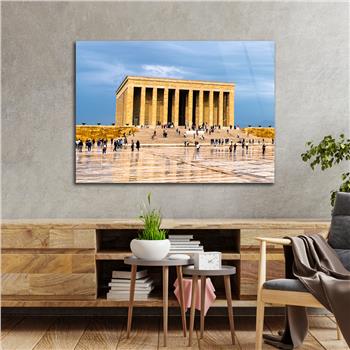 Yatay VatanTemalı Cam Tablo 138