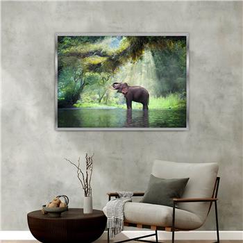 Aluminium Omlijste Natuur Thema Geharde Glasschilderij 086