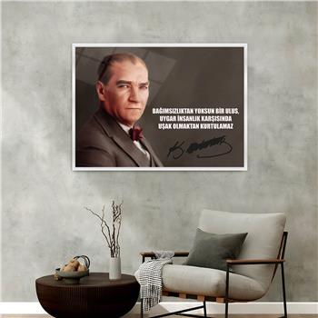 Aluminum-Framed National-Themed Tempered Glass Wall Art 007