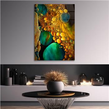 Dikey Sanat Temalı Cam Tablo 469