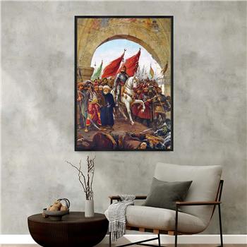 لوحة زجاجية وطني مع اطار ألمنيوم