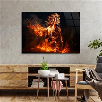 Yatay Doğa Temalı Cam Tablo 543