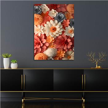 Dikey Sanat Temalı Cam Tablo 406