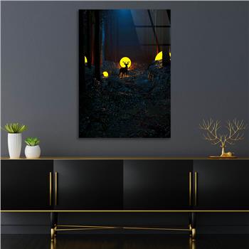 Dikey Doğa Temalı Cam Tablo 265