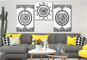 Ensemble de Tableaux et d’horloge 2 pièce sur le thème religieux