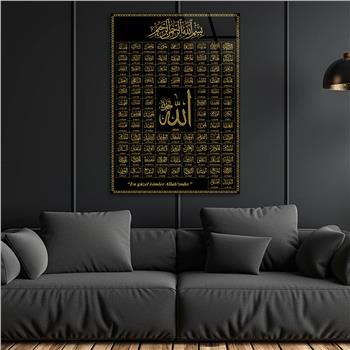 Dikey Dini Temalı Cam Tablo 300