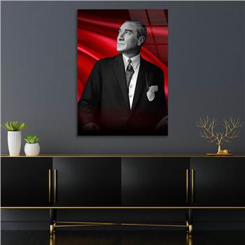 Dikey Vatan Temalı Cam Tablo 308