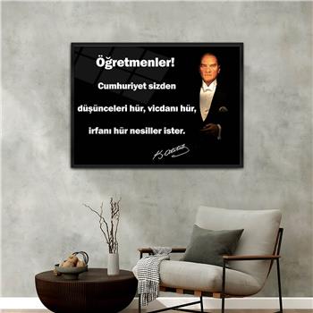 Aluminum-Framed National-Themed Tempered Glass Wall Art 036