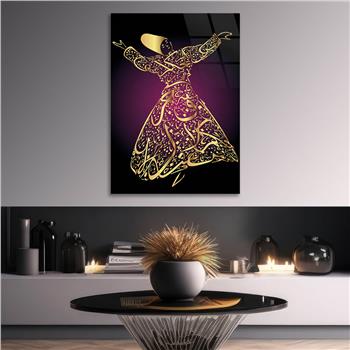 MEVLEVİ GÖRSELLİ CAM TABLO 