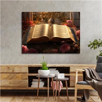 Yatay Dini Temalı Cam Tablo 217