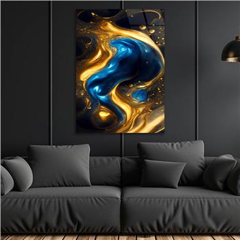 Dikey Sanat Temalı Cam Tablo 564