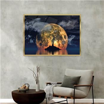 Aluminium Omlijste Natuur Thema Geharde Glasschilderij 149