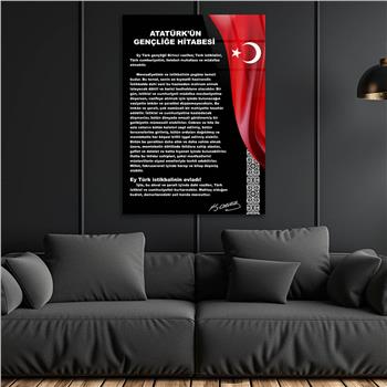 Dikey Vatan Temalı Cam Tablo 307