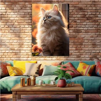 Dikey Doğa Temalı Cam Tablo 417