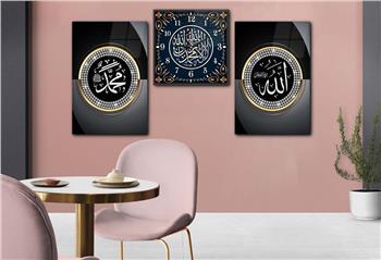 Ensemble de Tableaux et d’horloge 2 pièce sur le thème religieux