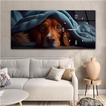 Yatay Saatli Yandan Sanat Temalı Cam Tablo 272