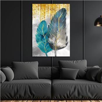 Dikey Sanat Temalı Cam Tablo 334