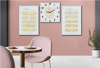 Ensemble de Tableaux et d’horloge 2 pièce sur le thème religieux