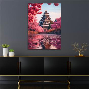 Dikey Doğa Temalı Cam Tablo 287