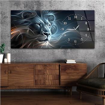 Yatay Saatli Yandan Sanat Temalı Cam Tablo 284