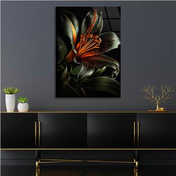 Dikey Sanat Temalı Cam Tablo 414