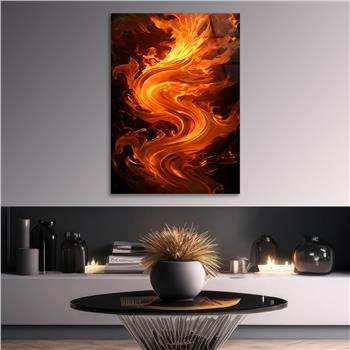 Dikey Sanat Temalı Cam Tablo 587