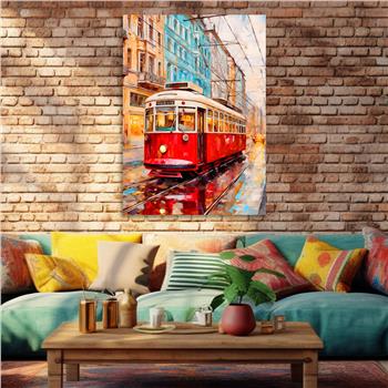 Dikey Sanat Temalı Cam Tablo 531