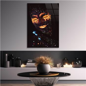 Dikey Sanat Temalı Cam Tablo 312