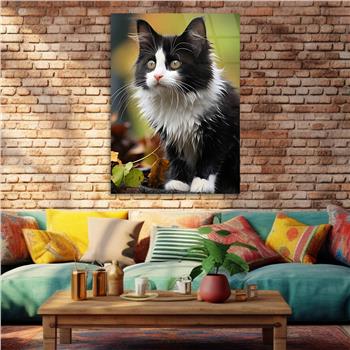 Dikey Doğa Temalı Cam Tablo 419