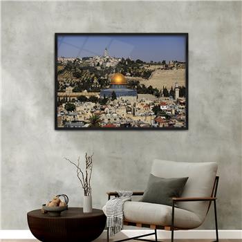 لوحة زجاجية ديني مع اطار ألمنيوم