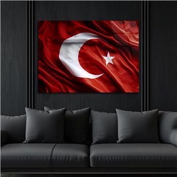 Yatay VatanTemalı Cam Tablo 137