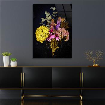 Dikey Sanat Temalı Cam Tablo 510