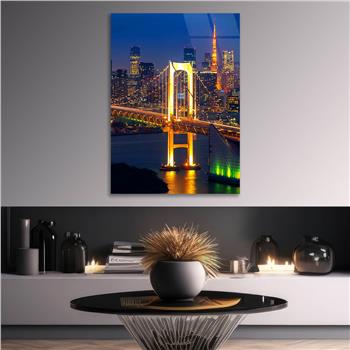 Dikey Doğa Temalı Cam Tablo 228