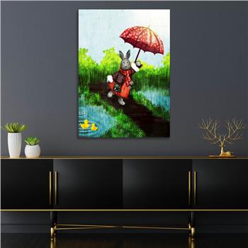 Dikey Sanat Temalı Cam Tablo 429