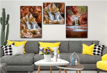 Kunst Thematisches 2-teiliges bedrucktes Glas und Uhrenset