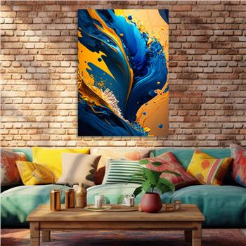 Dikey Sanat Temalı Cam Tablo 433