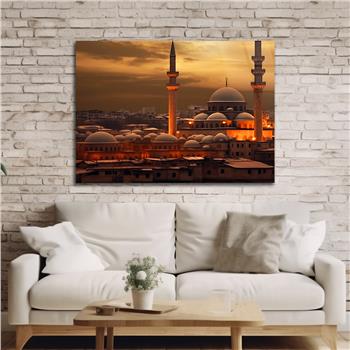 Yatay Dini Temalı Cam Tablo 215