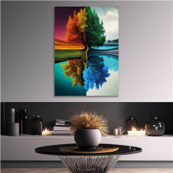 Thema Natur auf bedrucktem Glas