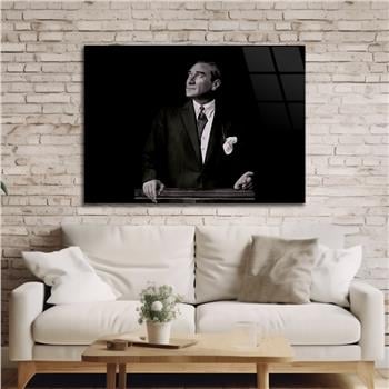 MUSTAFA KEMAL ATATÜRK GÖRSELLİ CAM TABLO